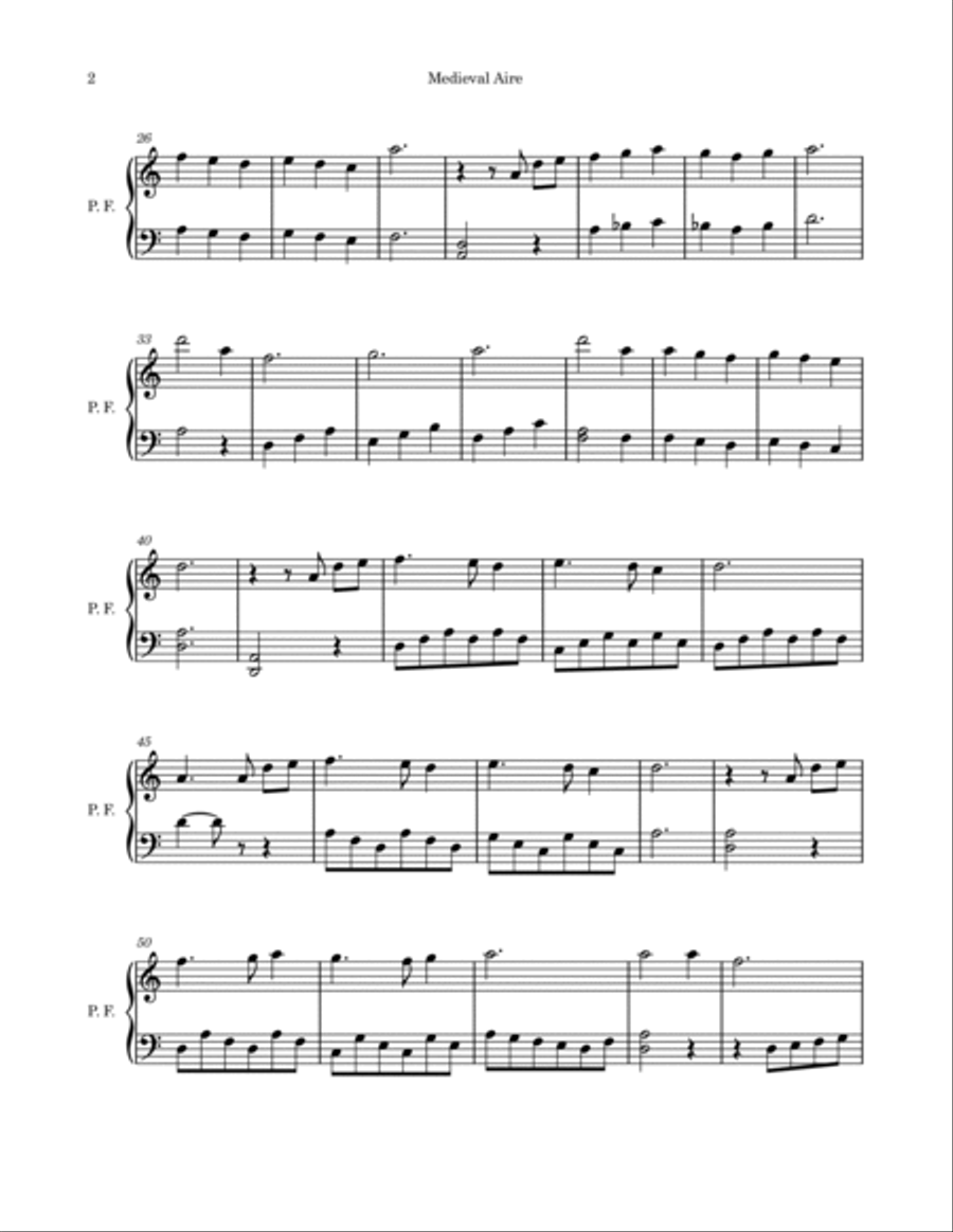 Medieval Aire Medieval Aire Harpsichord scores gallery preview page 2