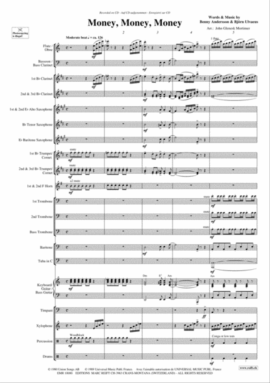 Money, Money, Money Concert Band scores gallery preview page 4