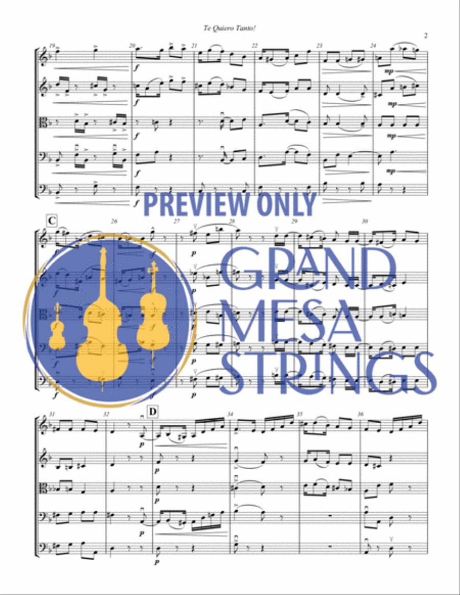 Te Quiero Tanto String Orchestra scores gallery preview page 3