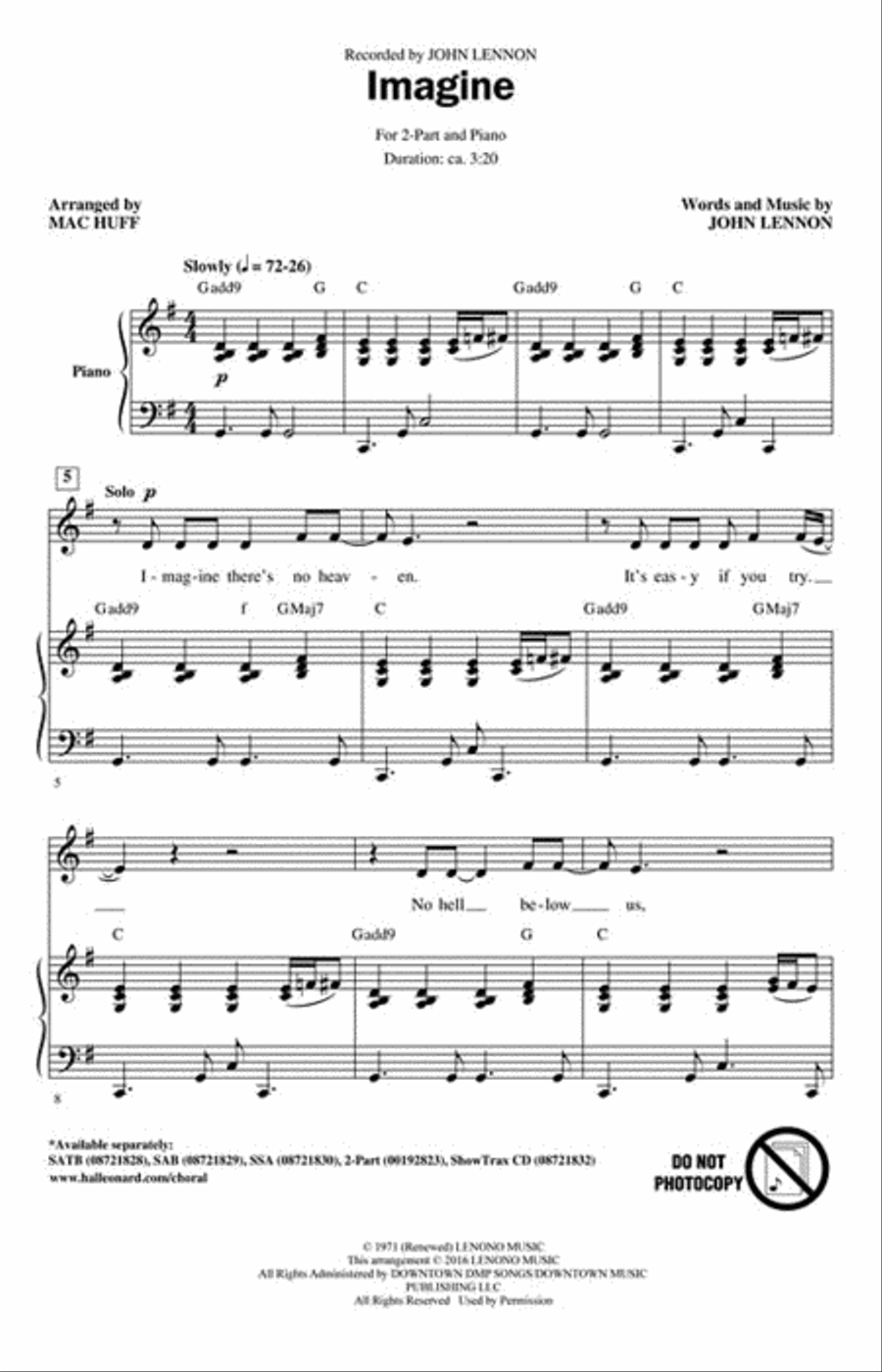 Imagine Imagine 2-Part scores gallery preview page 2