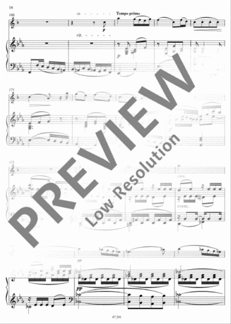 Romance Eb major Clarinet scores gallery preview page 17