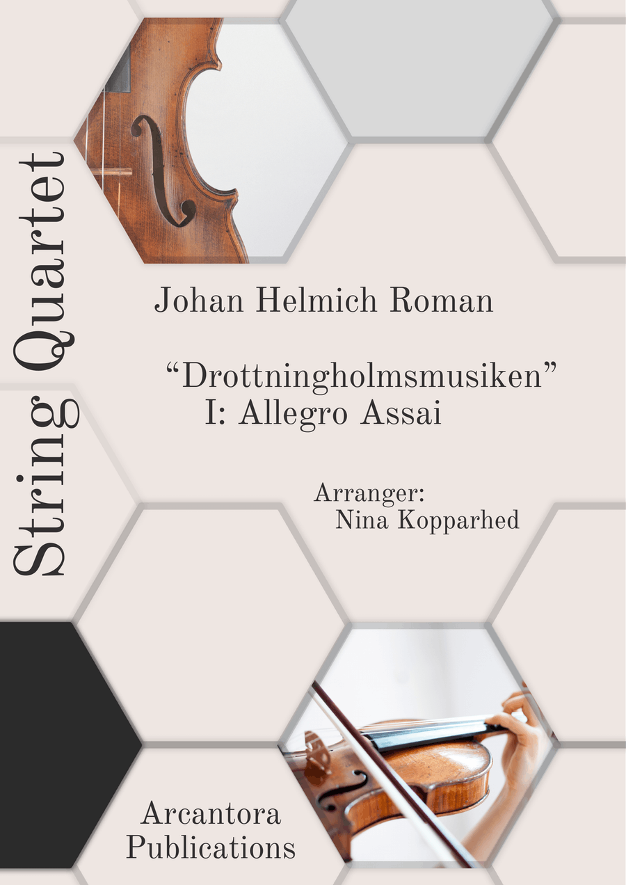 Roman: Drottningholmsmusiken for String Quartet String Quartet scores gallery preview page 1