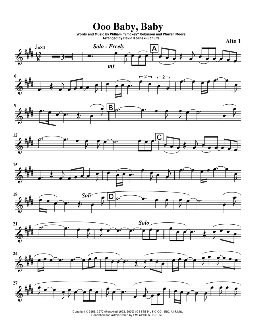 Ooo Baby Baby Large Ensemble scores gallery preview page 2