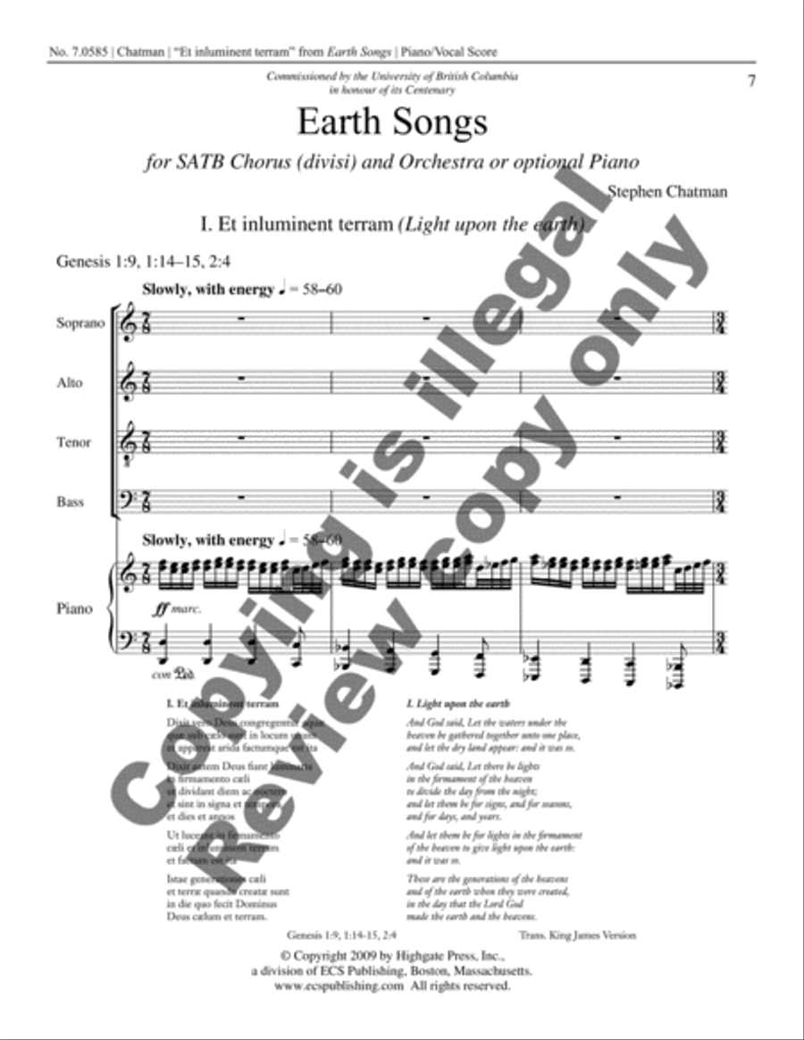 Earth Songs: 1. Et inluminent terram Divisi scores gallery preview page 8