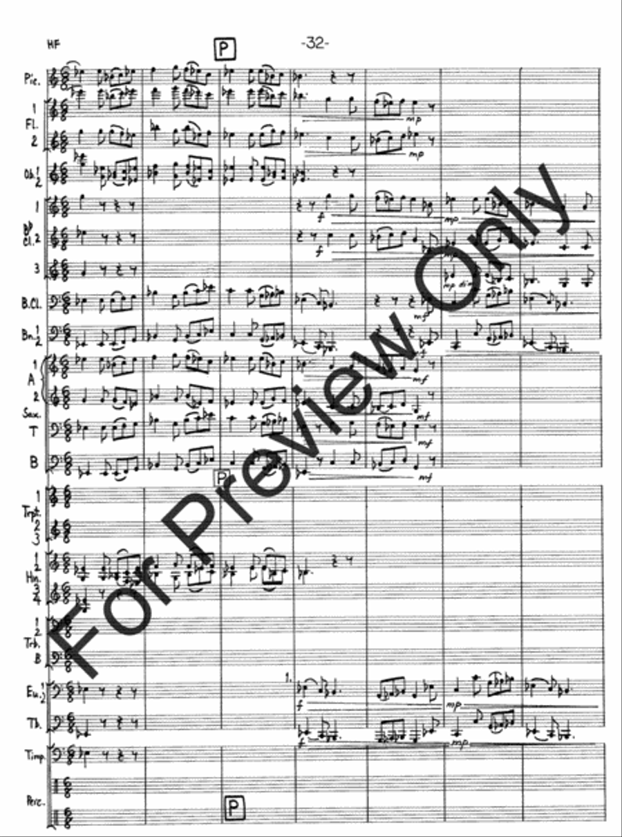 Hallelujah Fantasy Concert Band scores gallery preview page 35