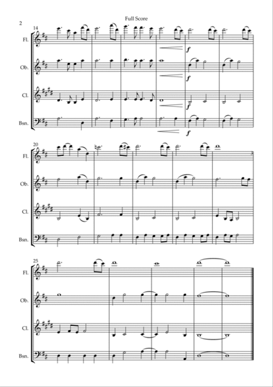 Jurassic Park Iii Woodwind Quartet scores gallery preview page 2