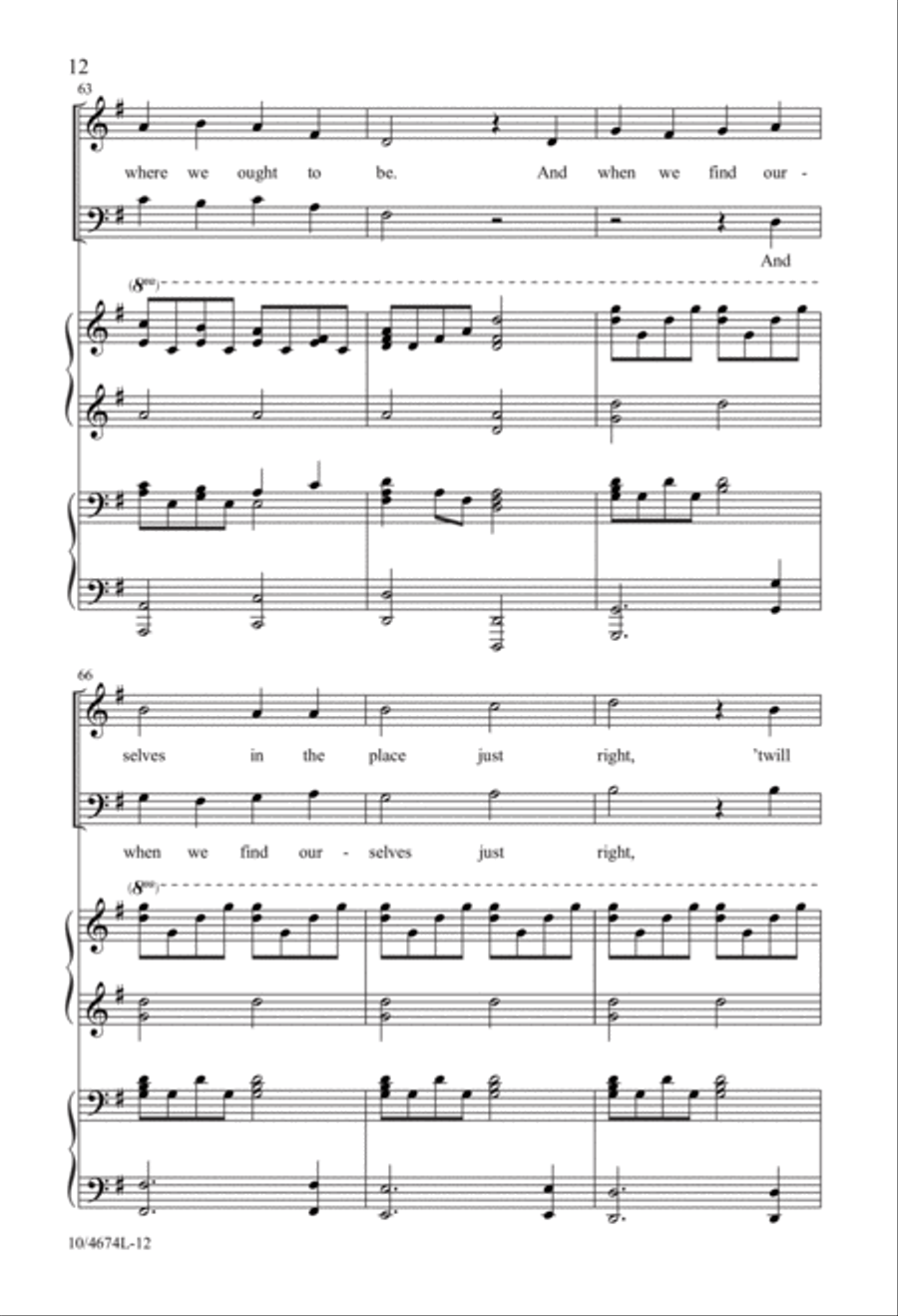 Simple Gifts 4-Part scores gallery preview page 12