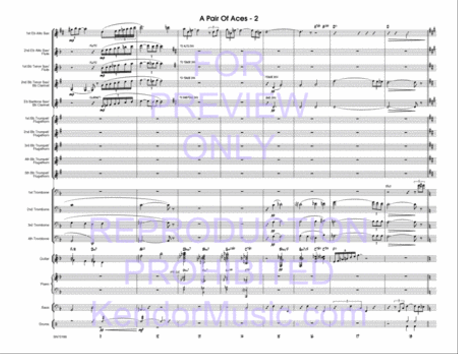 Pair Of Aces, A (Full Score) Jazz Ensemble scores gallery preview page 3
