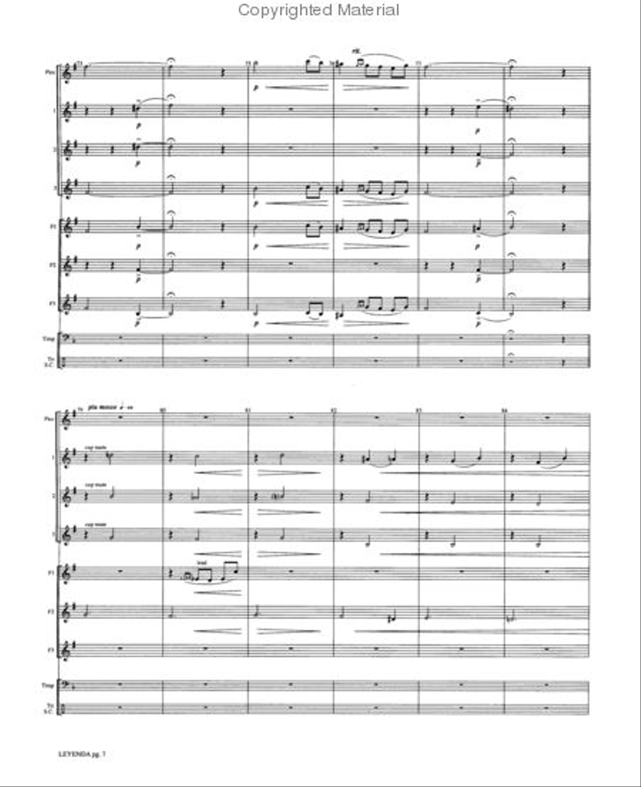 Leyenda (from Suite Española) Small Ensemble scores gallery preview page 3