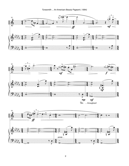 Tunesmith ... An American Beauty Pageant (1994) for violin and piano image number null
