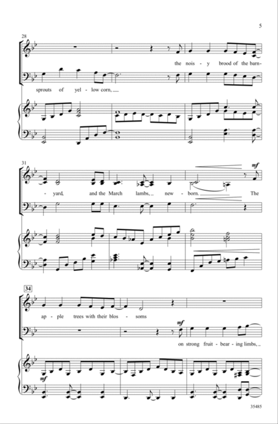 There Was a Child Went Forth 3-Part scores gallery preview page 4