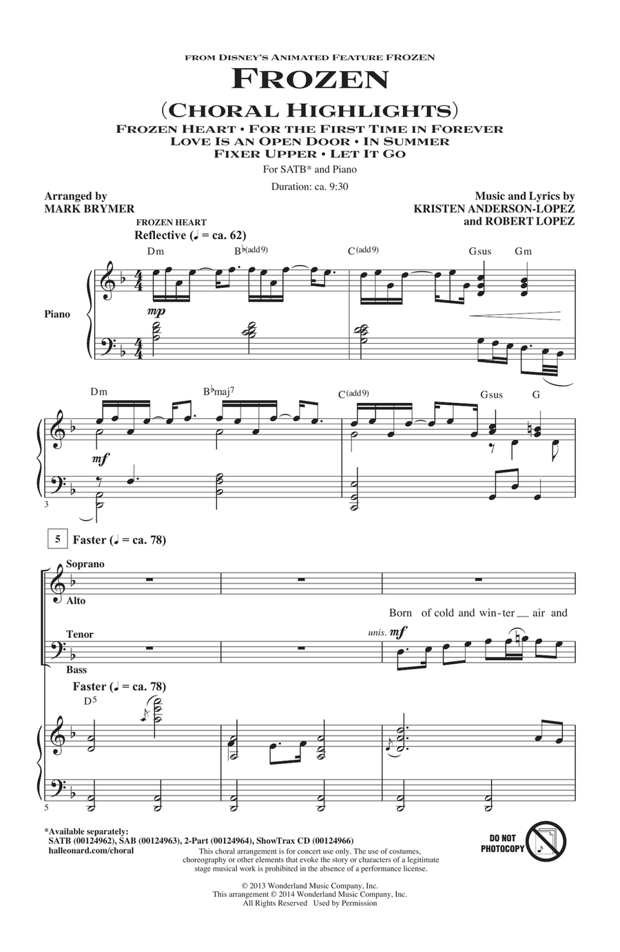 Frozen (Choral Highlights)