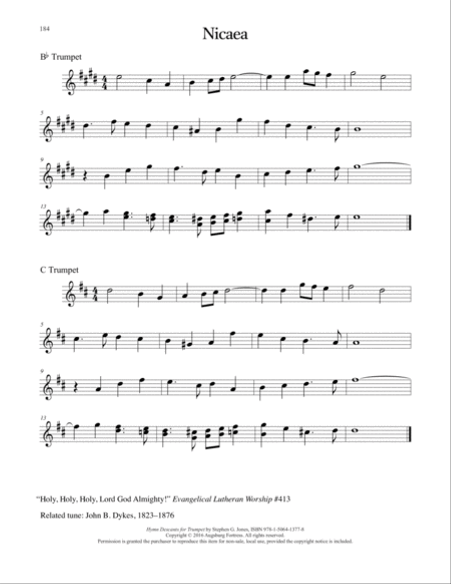 Hymn Descants for Trumpet C Trumpet scores gallery preview page 185