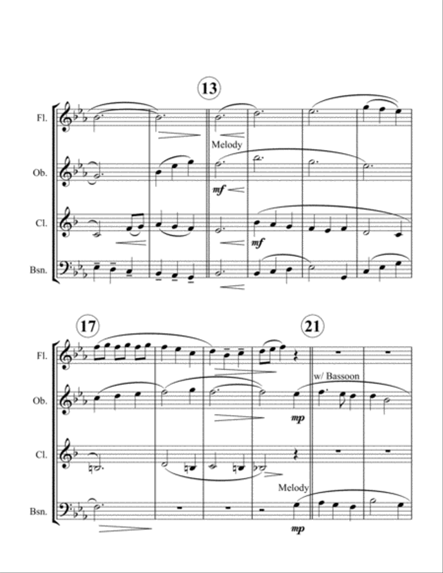 A Bicycle Built for Two for Woodwind Quartet Woodwind Quartet scores gallery preview page 2