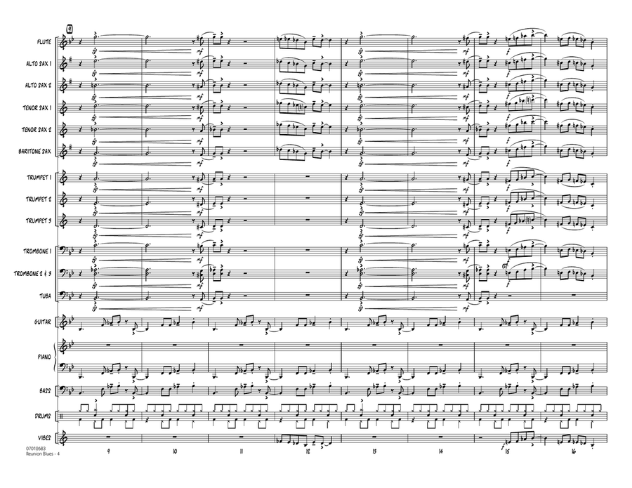 Reunion Blues - Conductor Score (Full Score) Jazz Ensemble scores gallery preview page 3