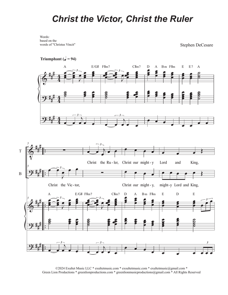 Book cover for Christ the Victor, Christ the Ruler (2-part choir - (TB)