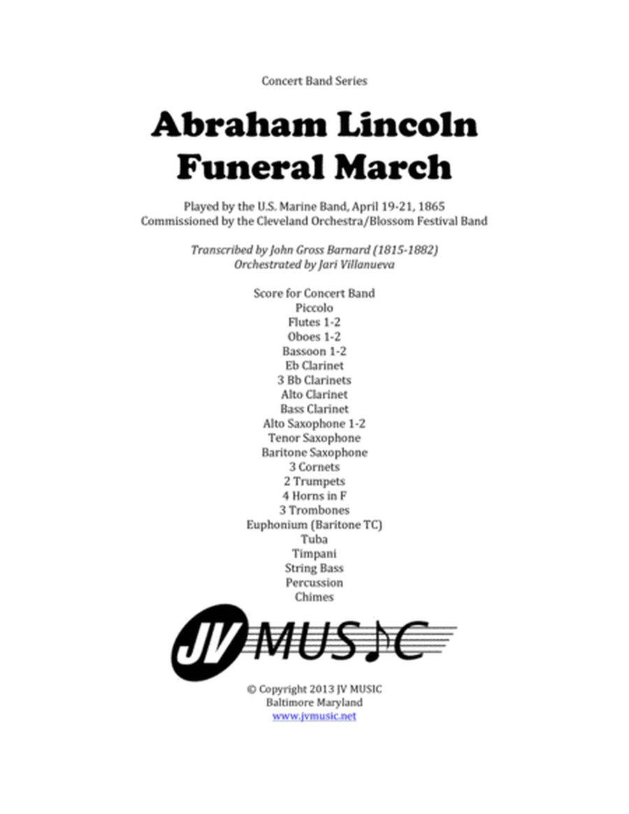 Abraham Lincoln Funeral March for Concert Band image number null