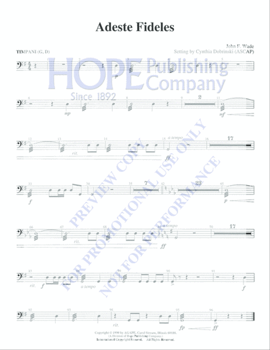 Adeste Fideles 5-Octaves scores gallery preview page 2