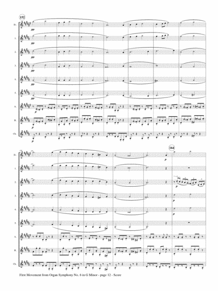 First Movement from Organ Symphony No. 6 for Clarinet Choir