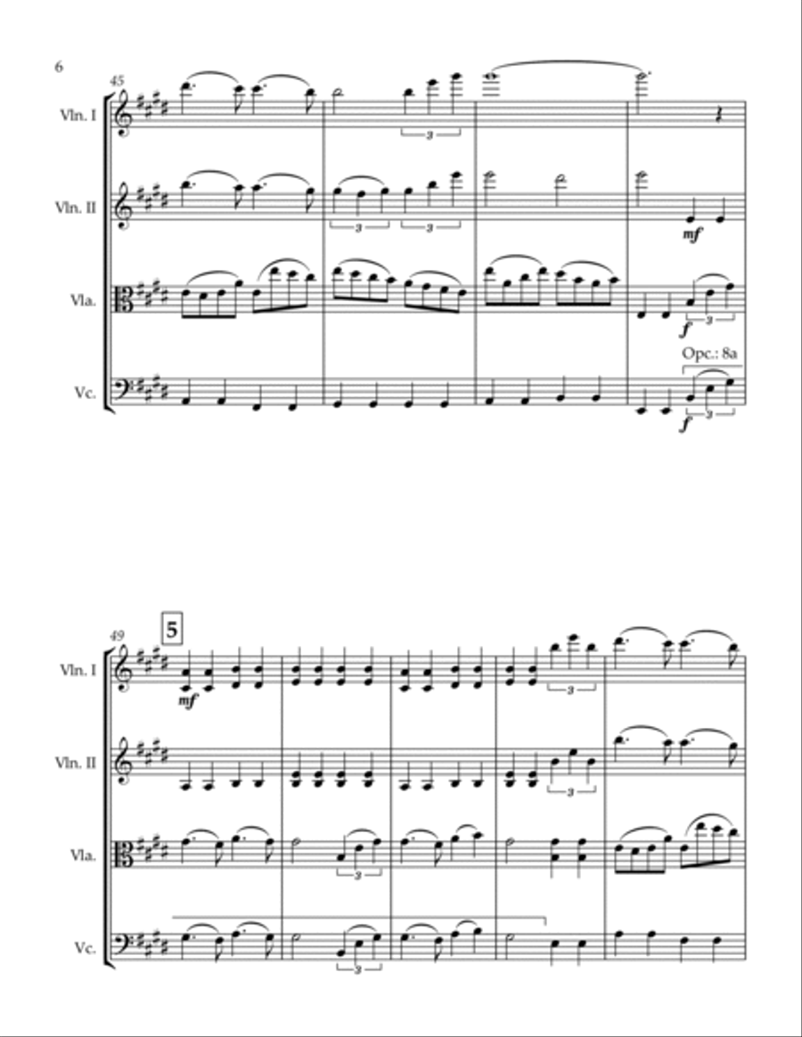 If Only String Quartet scores gallery preview page 6
