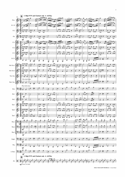 Jolly Old Saint Nicholas - Concert Band Score and Parts PDF image number null