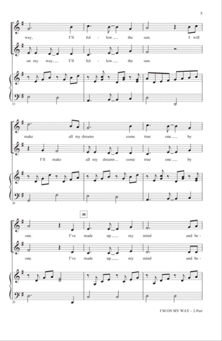 I'm On My Way I'm On My Way 2-Part scores gallery preview page 4