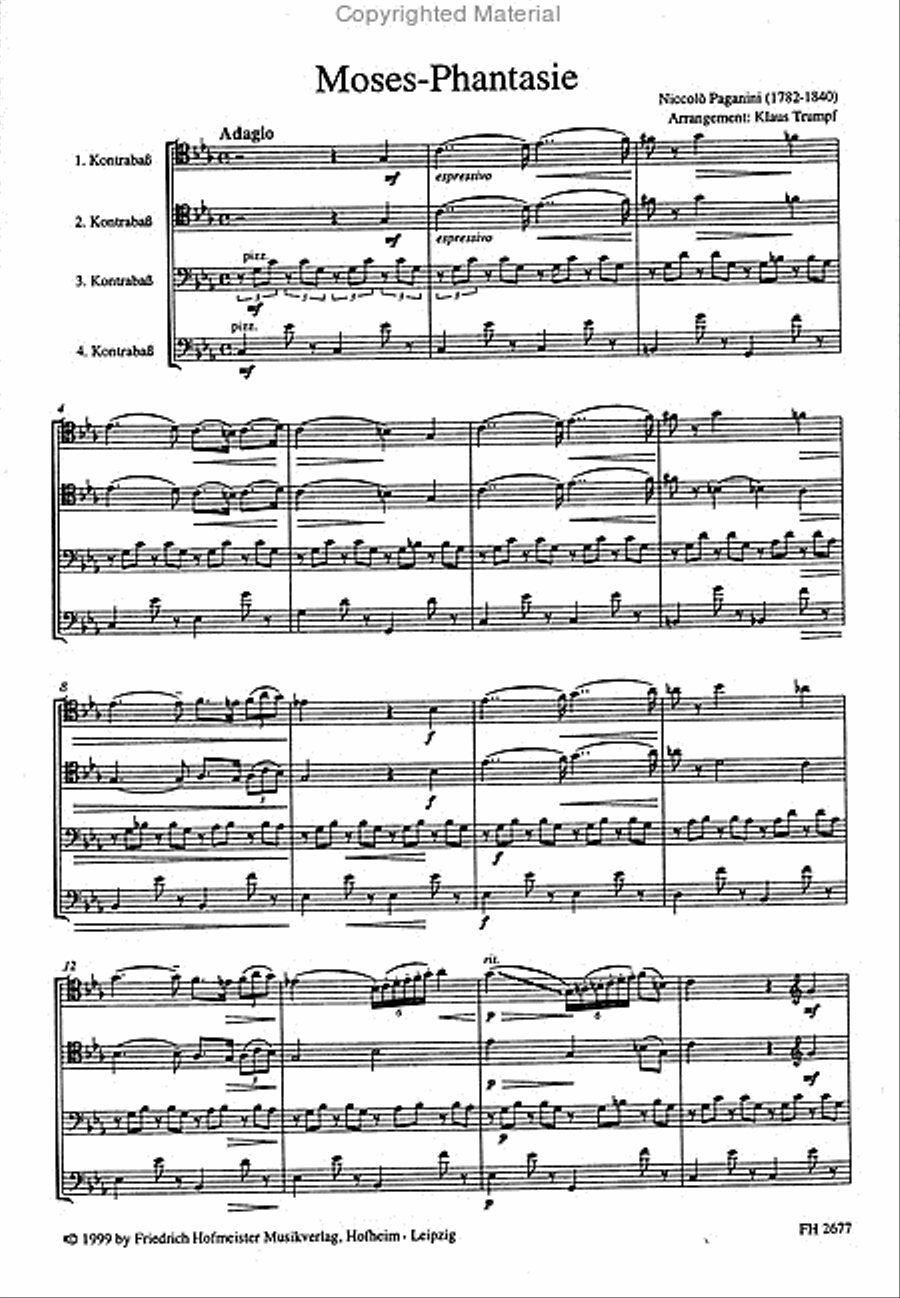 Moses-Fantasie Double Bass scores gallery preview page 2