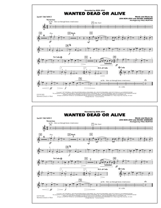 Book cover for Wanted Dead or Alive - 2nd Bb Trumpet