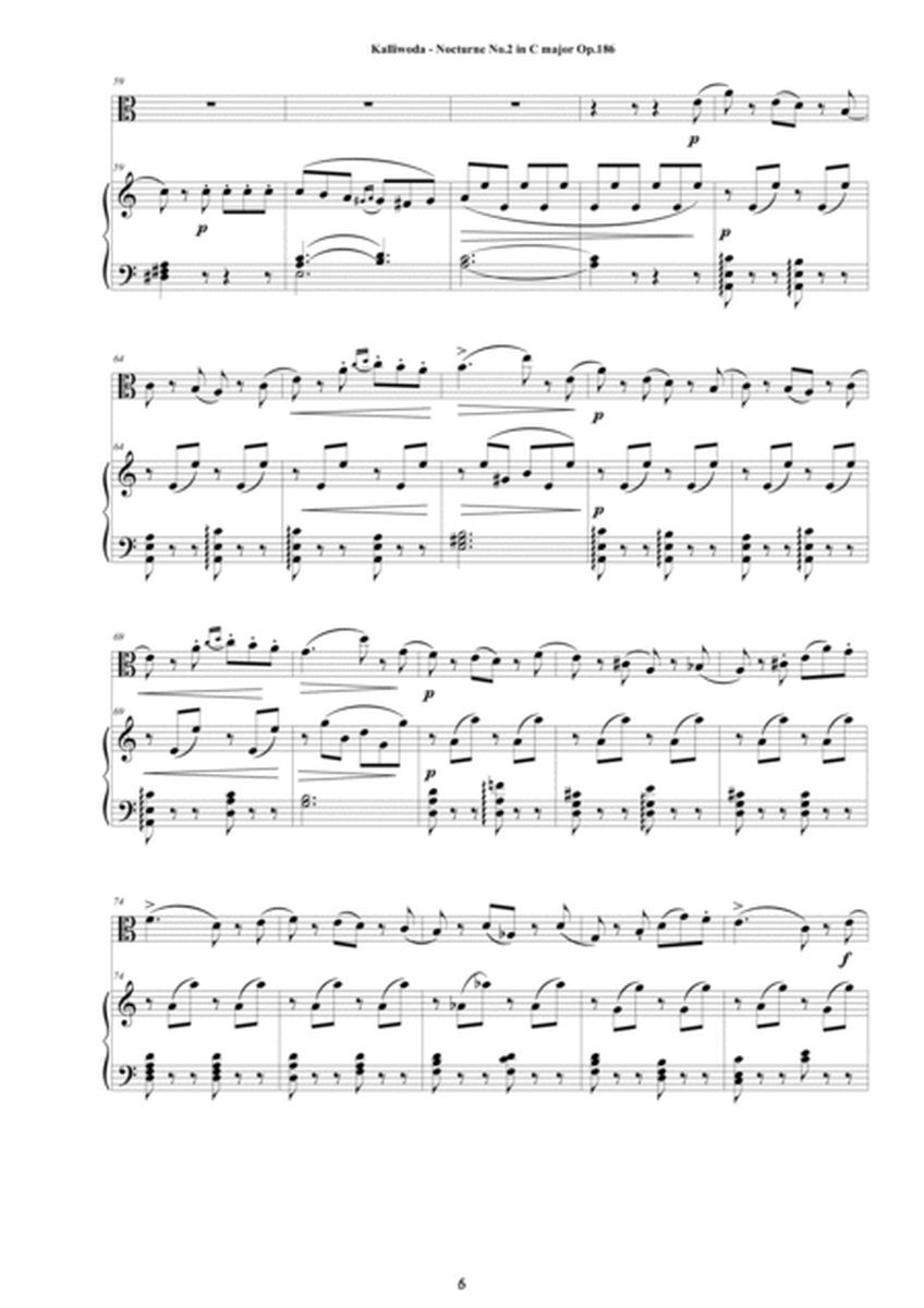 Kalliwoda - Nocturne No.2 in C major Op.186 for Viola and Piano - Score and Part image number null