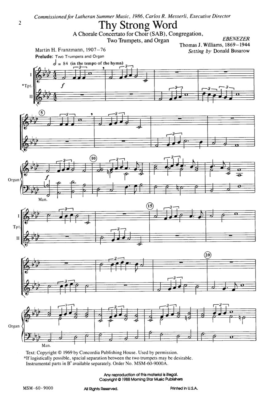 Thy Strong Word Thy Strong Word 3-Part scores gallery preview page 1