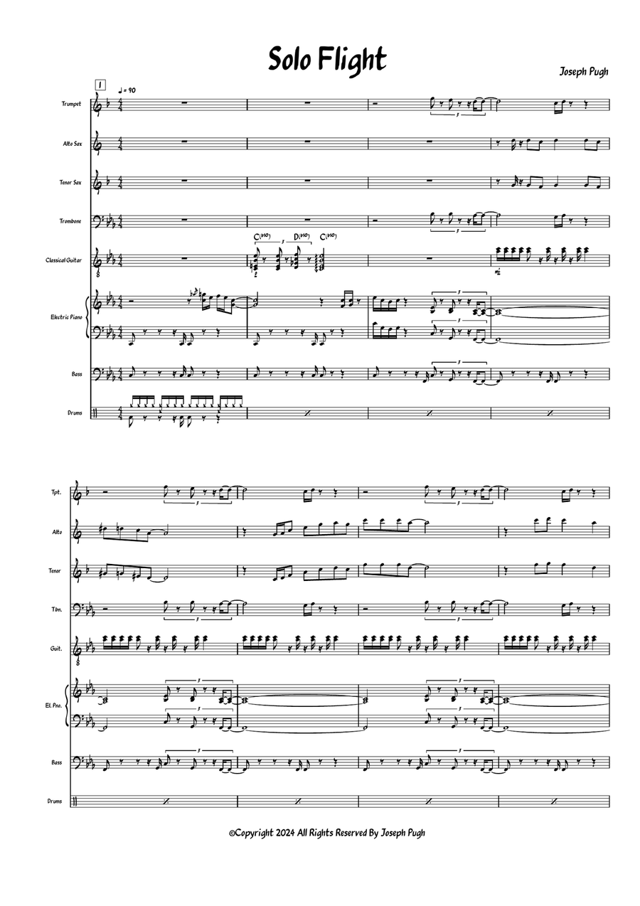 Solo Flight Solo Flight Jazz Ensemble scores gallery preview page 1