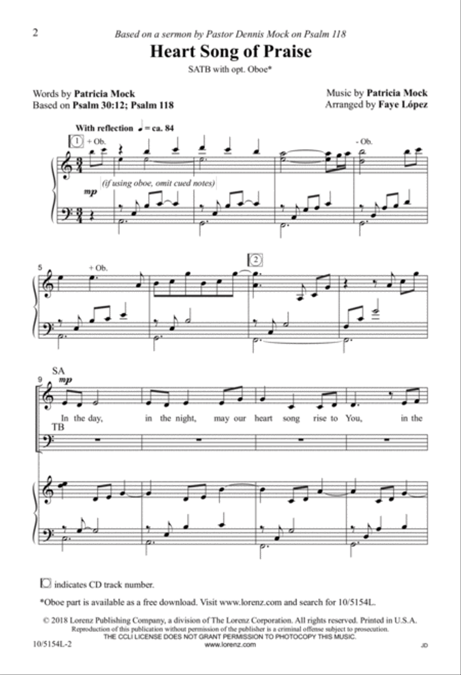 Heart Song of Praise 4-Part scores gallery preview page 2