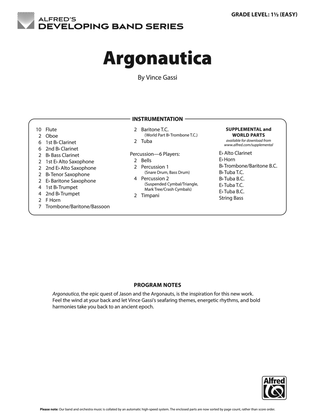 Argonautica: Score