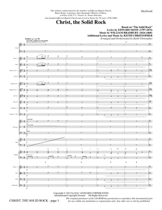 Christ, The Solid Rock - Full Score