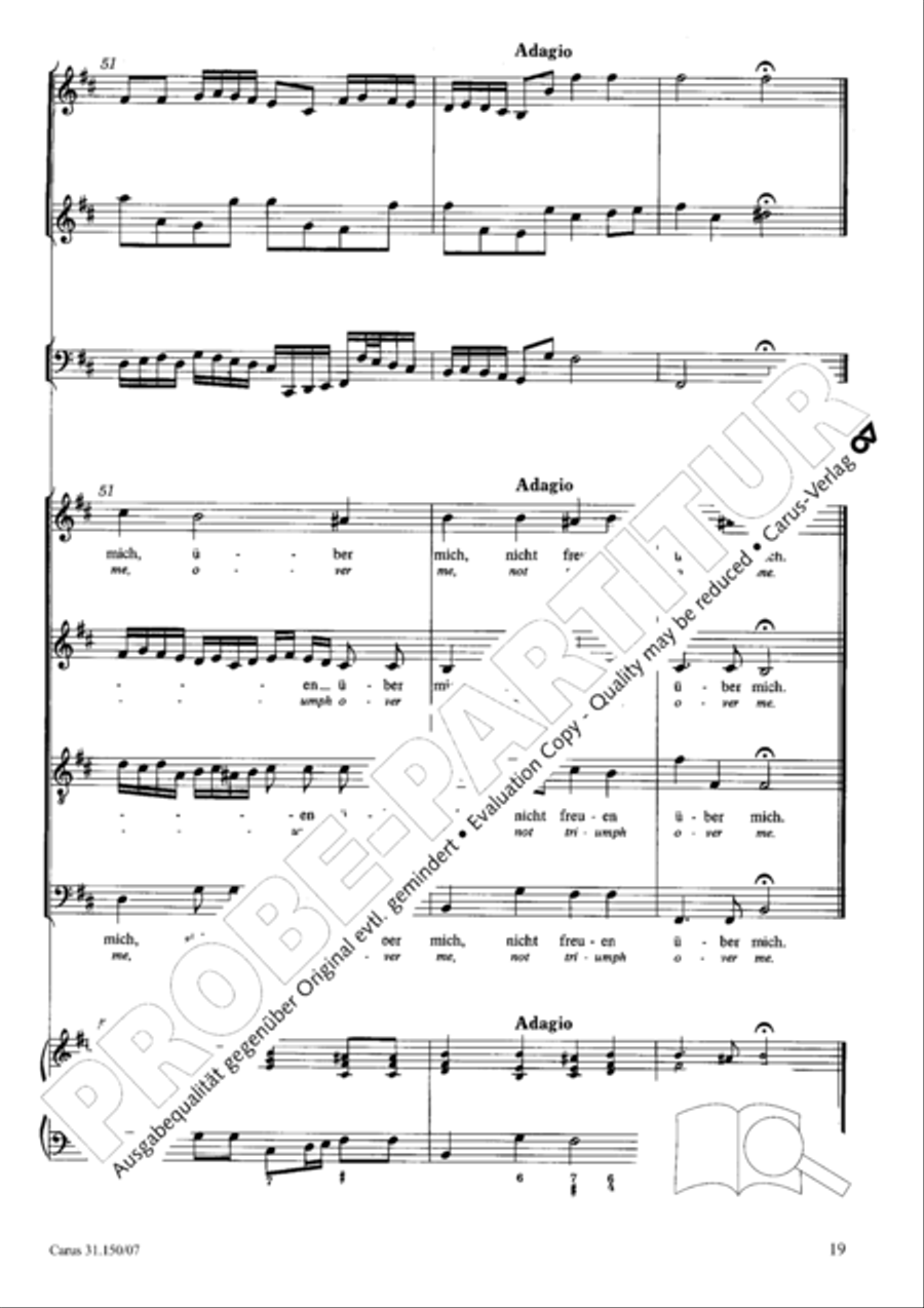 O my Lord, I long for thee (Nach dir, Herr, verlanget mich) 4-Part scores gallery preview page 20