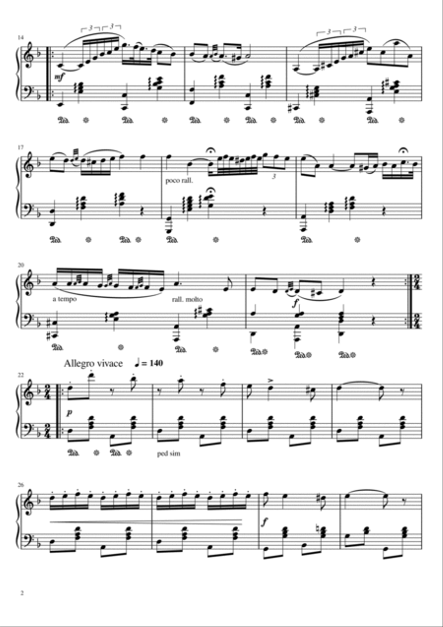 Monti's Czardas for piano solo Piano Solo scores gallery preview page 2