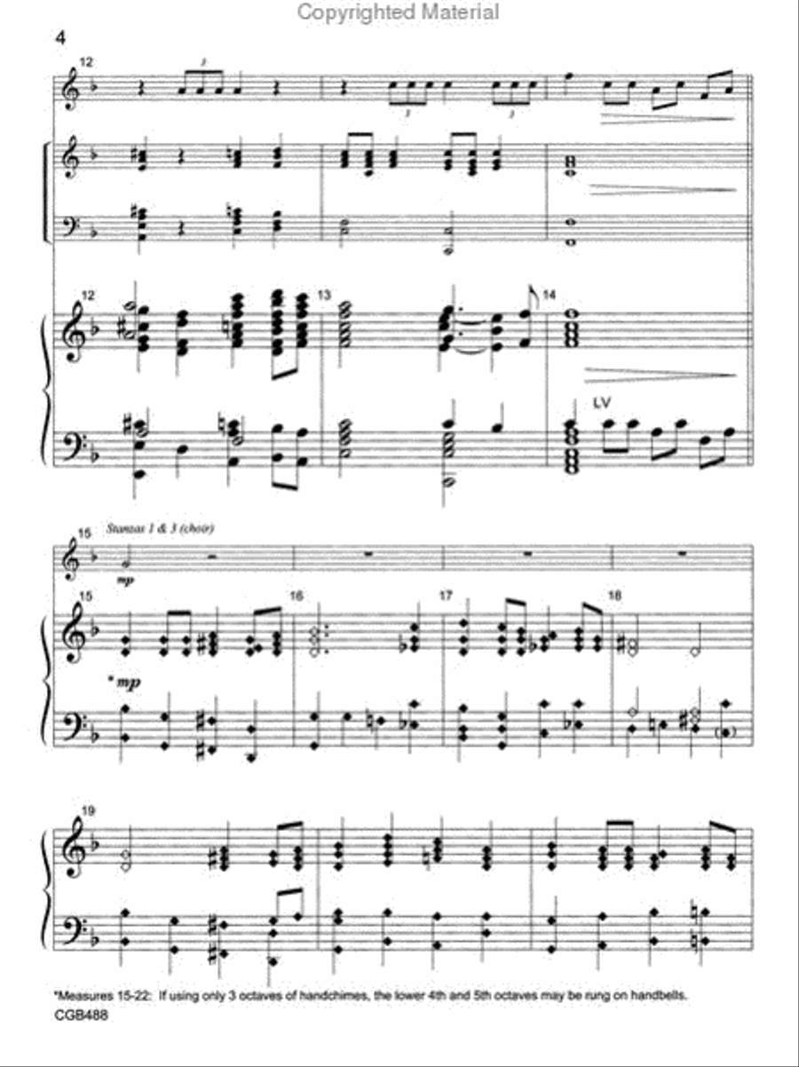 Hail Thee, Festival Day (Christians, Lift Up Your Hearts) Handbell Choir scores gallery preview page 3