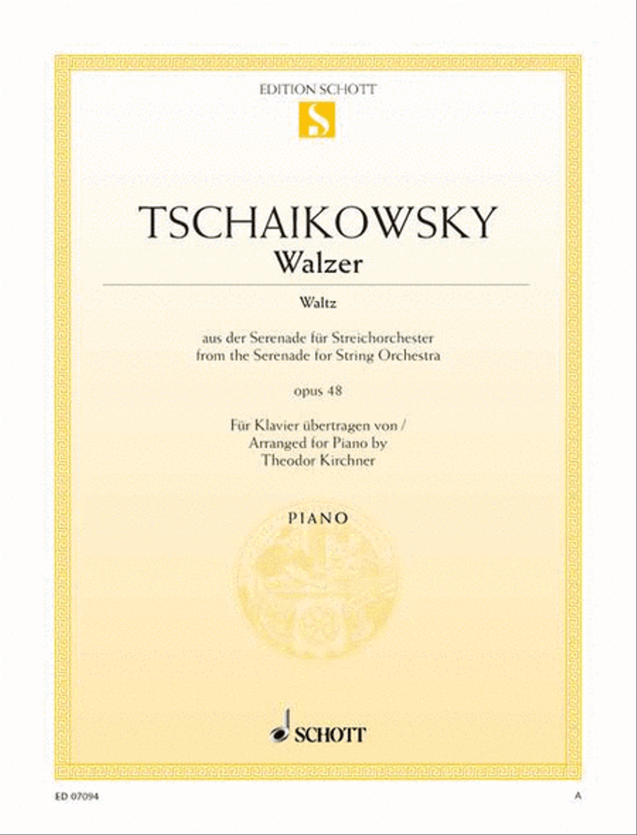 Waltz from the Serenade for String Orchestra, Op. 48 String Orchestra scores gallery preview page 1