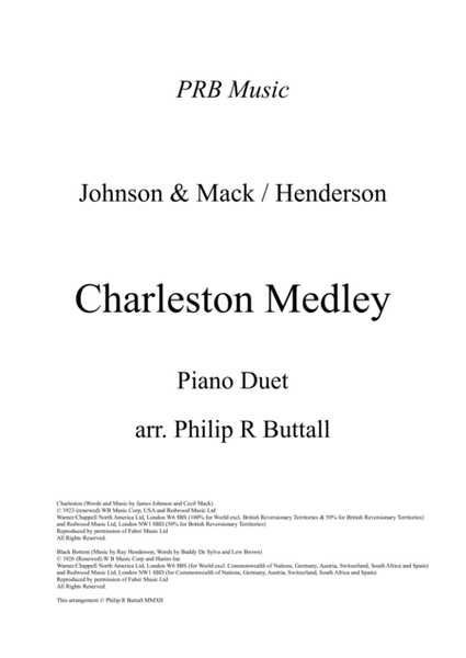 Charleston Medley (Piano Duet - Four Hands) image number null