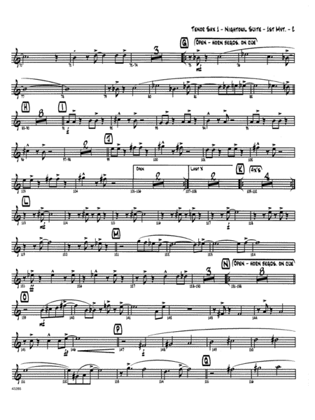 Nightowl Suite, Mvt. 1 - 1st Tenor Saxophone