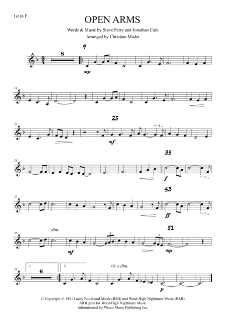 Open Arms Trombone Duet scores gallery preview page 5