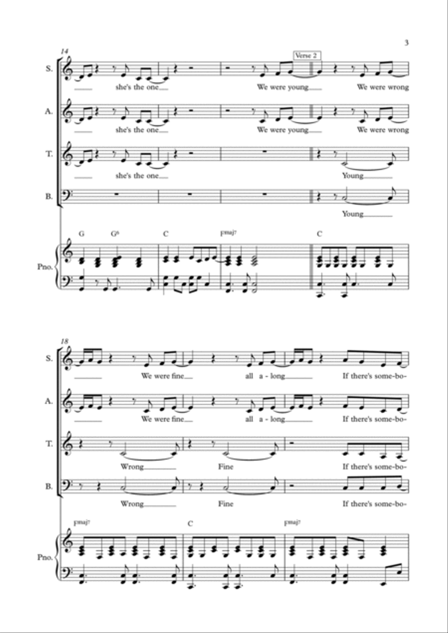 She's The One Choir scores gallery preview page 3