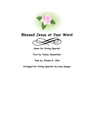 Book cover for Blessed Jesus at Your Word