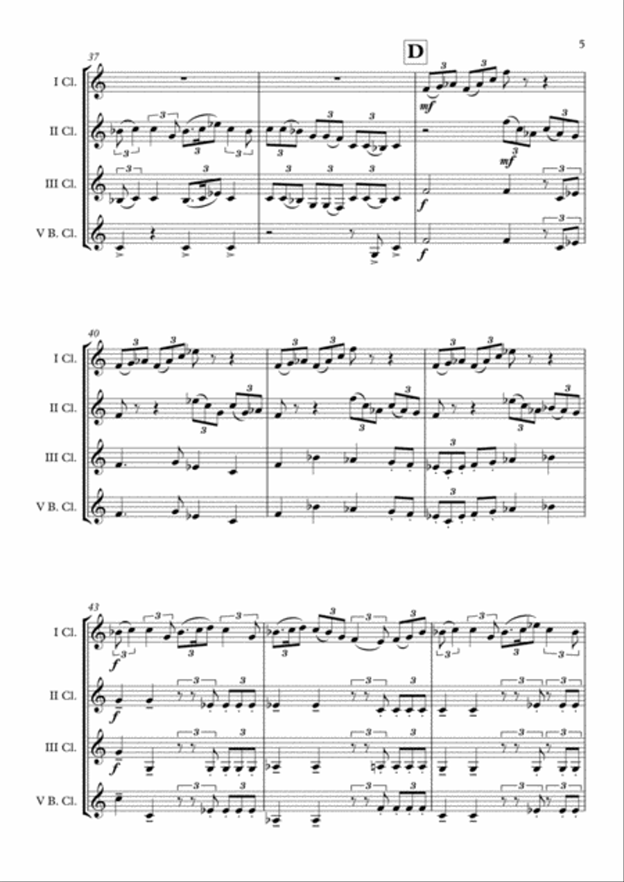 This Is Berk This Is Berk Clarinet Quartet scores gallery preview page 6