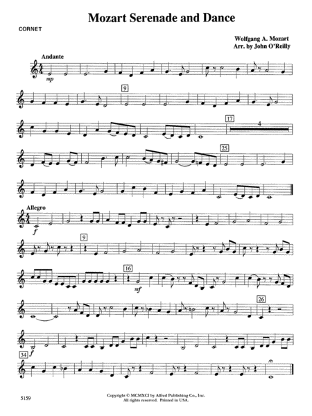 Mozart Serenade and Dance: 1st B-flat Cornet