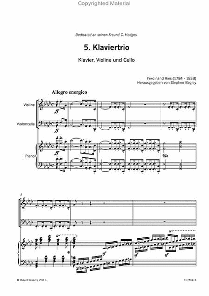 5. Klaviertrio - Klavier, Violin und Cello