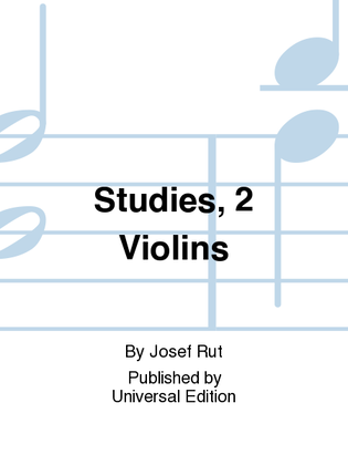 Book cover for Studies, 2 Violins