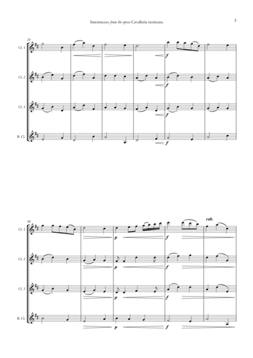 Intermezzo from "Cavalleria rusticana" (Mascagni) - Clarinet Quartet