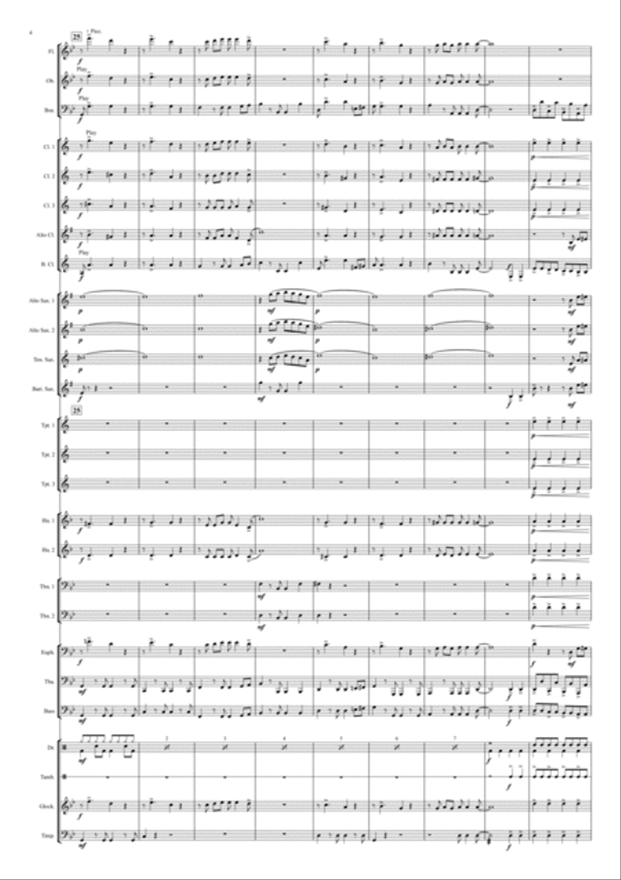 Music To Watch Girls By Concert Band scores gallery preview page 4