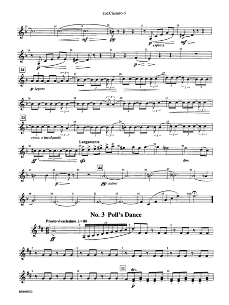 Pineapple Poll (Suite from the Ballet): 2nd B-flat Clarinet